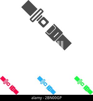 Safety belt icon flat. Color pictogram on white background. Vector illustration symbol and bonus icons Stock Vector