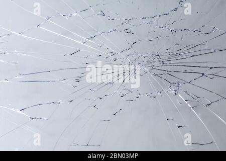 close-up view of slanted broken lcd screen with visible pixel grid and selective focus Stock Photo