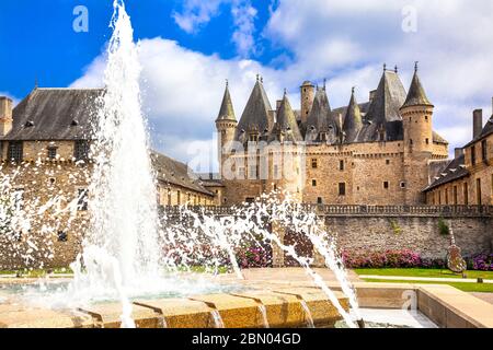 beautiful medieval castles of France  -Jumilhac le Grand. Périgord, Dordogne Stock Photo