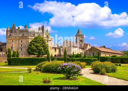 beautiful medieval castles of France  -Jumilhac le Grand. Périgord, Dordogne Stock Photo