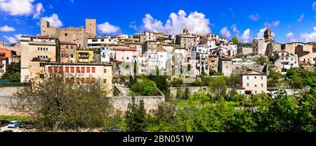 travel in Italy. Unknown beautiful places.  Itri - medieval village (borgo) in Lazio region Stock Photo