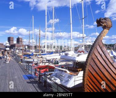 Harbour promenade, Aker Byrgge, Centrum, Oslo, Kingdom of Norway Stock Photo