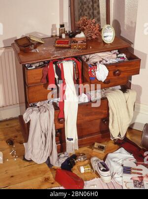 Bedroom trashed after house burglary, Highgate, London Borough of Haringey, Greater London, England, United Kingdom Stock Photo