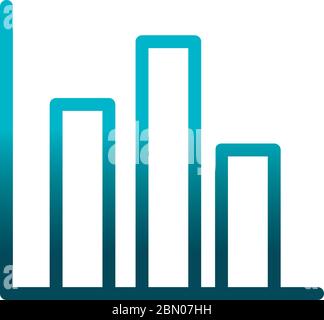 statistics report diagram science and research vector illustration gradient style icon Stock Vector