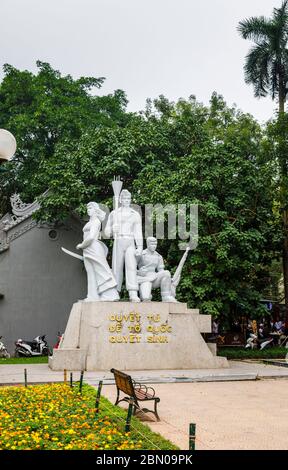 The Martyrs Monument, a patriotic memorial of the Vietnam War, near Hoan Kiem Lake, downtown Hanoi, north Vietnam, south-east Asia Stock Photo