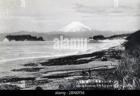 1920s Japan - Enoshima and Mt. Fuji ] — View of Enoshima Island