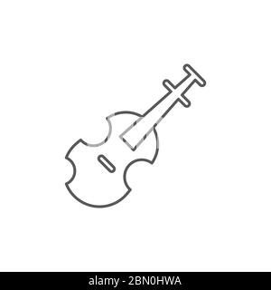 Violin vector icon symbol music isolated on white background Stock Vector