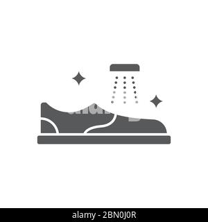Wash your shoes vector icon symbol cleaning isolated on white background Stock Vector