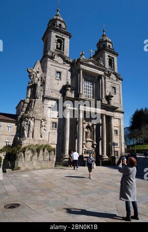 Convent of San Francisco del Valle de Dios and the monument to San Francisco de Asís in Santiago de Compostela, Galicia, Spain, Europe Stock Photo