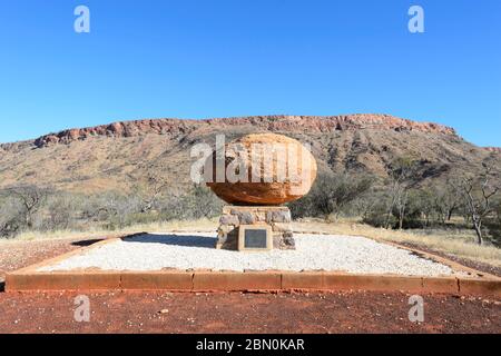 John Flynn's Grave, Alice Springs, Northern Territory, NT, Australia Stock Photo