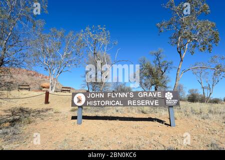 John Flynn's Grave Historical Reserve, Alice Springs, Northern Territory, NT, Australia Stock Photo