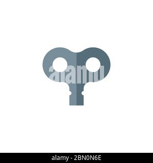 Wind up key vector icon symbol lock isolated on white background Stock ...