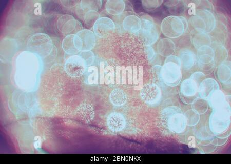 Abstract concept Artistic style - Defocused urban texture background for your design. Bokeh vintage balls background Stock Photo