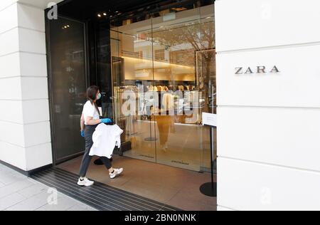 Building where the first Zara store in the world was opened in 1975, in ...