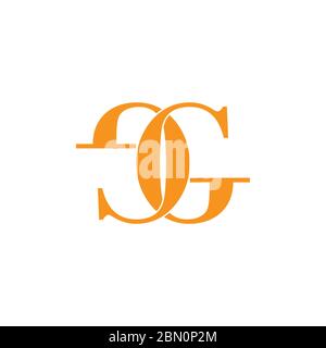 letter eg linked doodle design logo vector Stock Vector