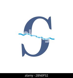 letter s fish tail logo vector Stock Vector