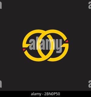 letters ge circle arrow monogram logo vector Stock Vector