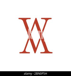 simple letter av linked 3d logo vector Stock Vector