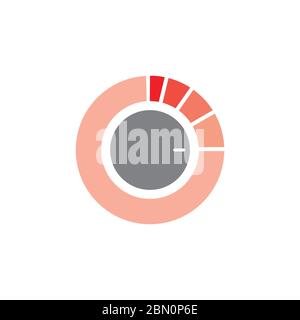 circle volume control symbol logo vector Stock Vector