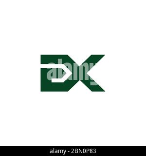 letter ex simple arrow geometric design symbol logo vector Stock Vector