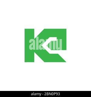 abstract letter ke simple geometric logo vector Stock Vector