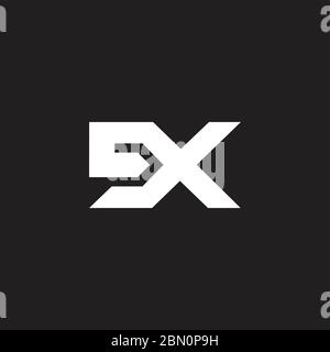 letter sx simple arrow geometric design symbol logo vector Stock Vector