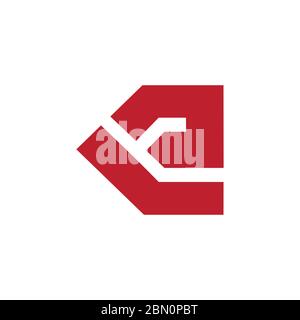 abstract letter le arrow simple geometric logo vector Stock Vector