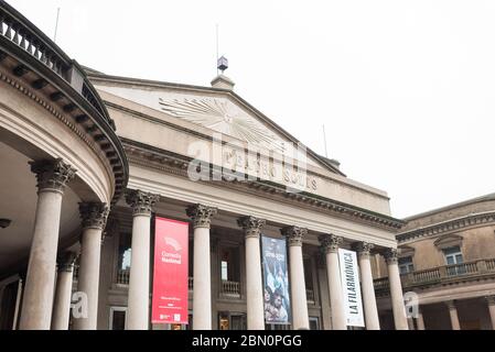 Montevideo / Uruguay, Dec 29, 2018: exterior view of the Solis Theater, a neoclassical building located in the Old Town Stock Photo