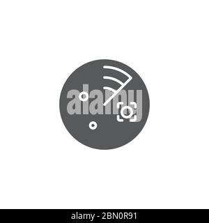 Anti virus scanner vector icon symbol protection isolated on white background Stock Vector