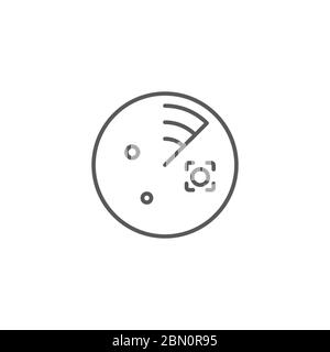 Anti virus scanner vector icon symbol protection isolated on white background Stock Vector