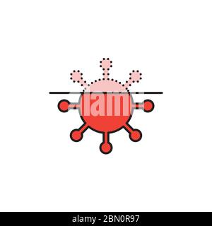 Anti virus scanner vector icon symbol protection isolated on white background Stock Vector