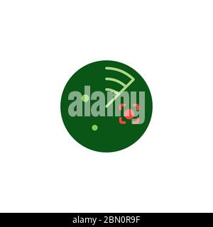 Anti virus scanner vector icon symbol protection isolated on white background Stock Vector