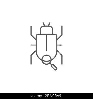 Anti virus scanner vector icon symbol protection isolated on white background Stock Vector