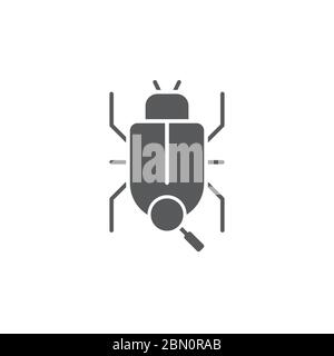 Anti virus scanner vector icon symbol protection isolated on white background Stock Vector