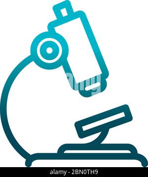 microscope equipment laboratory science and research vector illustration gradient style icon Stock Vector