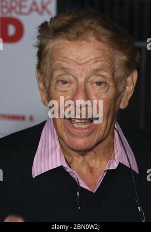 FILE: 12th May 2020. Photo taken: 11 May 2020 - Comedy veteran Jerry Stiller has died at the age of 92. Jerry Stiller was known for his role as Frank Costanza in the show 'Seinfeld' and later, as Arthur Spooner in the sitcom, 'The King of Queens.' Stiller had lost his wife, Anne Meara, in 2015. File photo:27 September 2007 - Westwood, California - Jerry Stiller. 'The Heartbreak Kid' Los Angeles Premiere held at Mann's Village Theatre. Photo Credit: Charles Harris/AdMedia /MediaPunch Credit: MediaPunch Inc/Alamy Live News Stock Photo