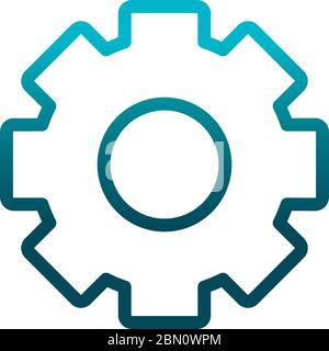 gear cogwheel laboratory science and research vector illustration gradient style icon Stock Vector