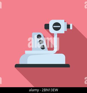 Ophthalmologist equipment icon. Flat illustration of ophthalmologist equipment vector icon for web design Stock Vector
