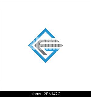 Initial letter fg logo or gf logo vector design template Stock Vector