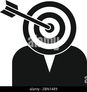 Headhunter target icon. Simple illustration of headhunter target vector icon for web design isolated on white background Stock Vector