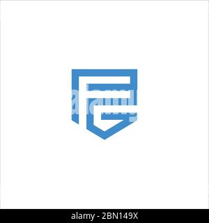 Initial letter fg logo or gf logo vector design template Stock Vector