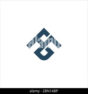 Initial letter fg logo or gf logo vector design template Stock Vector