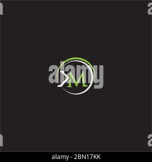 Initial letter km logo or mk logo vector design template Stock Vector