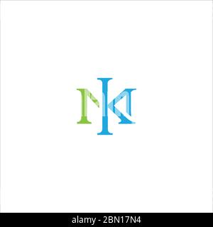 Initial letter km logo or mk logo vector design template Stock Vector