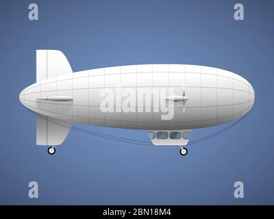 Black airship. Pirate air transport. Stock Vector