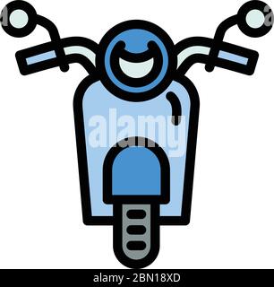 Front view scooter icon. Outline front view scooter vector icon for web design isolated on white background Stock Vector