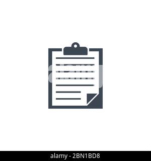 Clipboard related vector glyph icon. Stock Vector