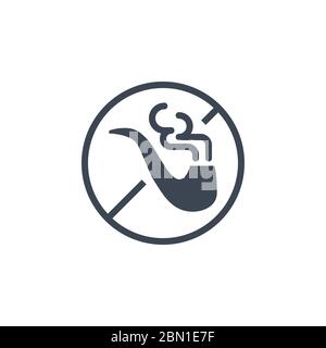 No Smoking related vector glyph icon. Stock Vector