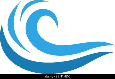 Water wave icon design template vector isolated Stock Vector