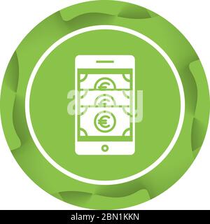 Beautiful Online banking Vector Glyph icon Stock Vector